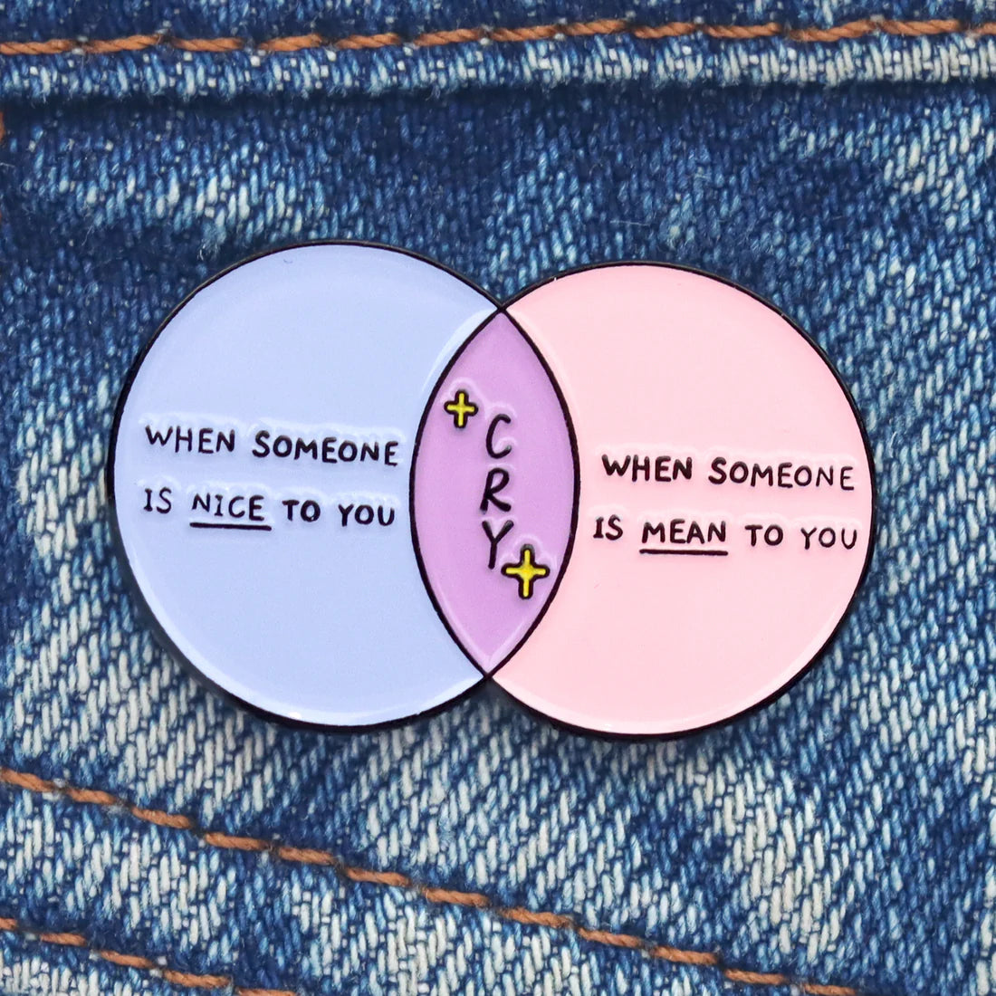 Cry Ven Diagram ENAMEL PiN