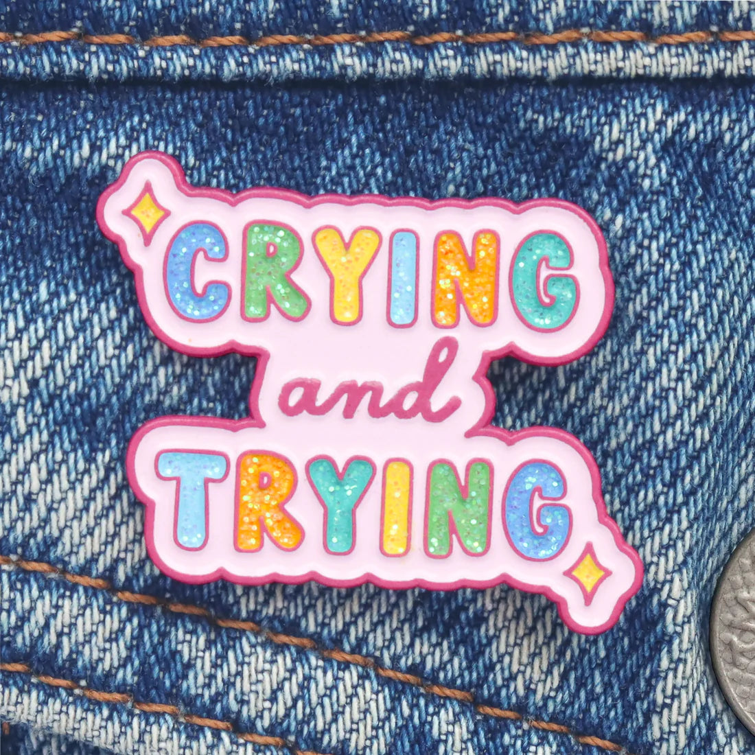 Crying and Trying ENAMEL PiN