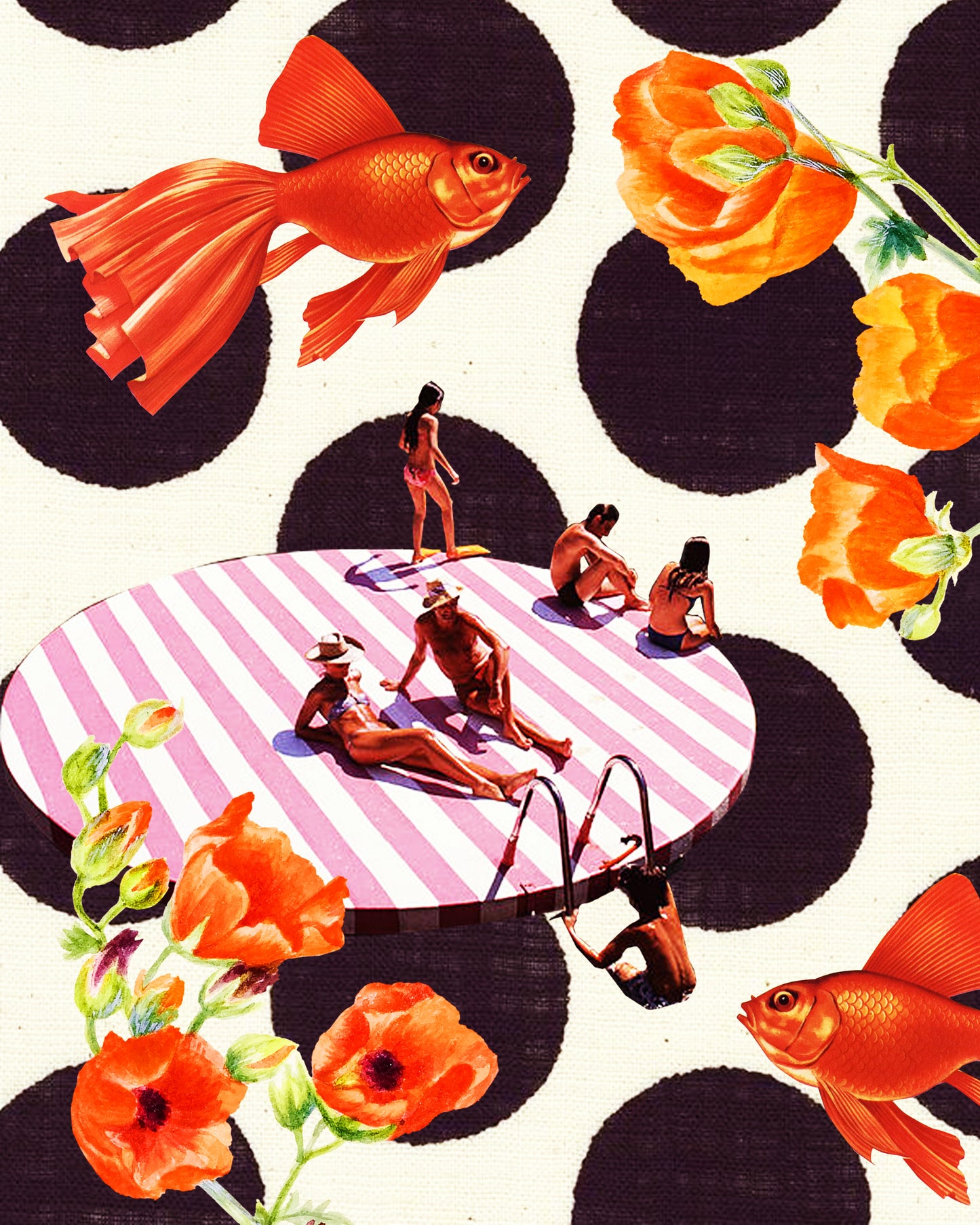Polka Dots Collage PRINT