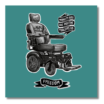 Power Wheelchair Radical Belonging STiCKER by BLUR