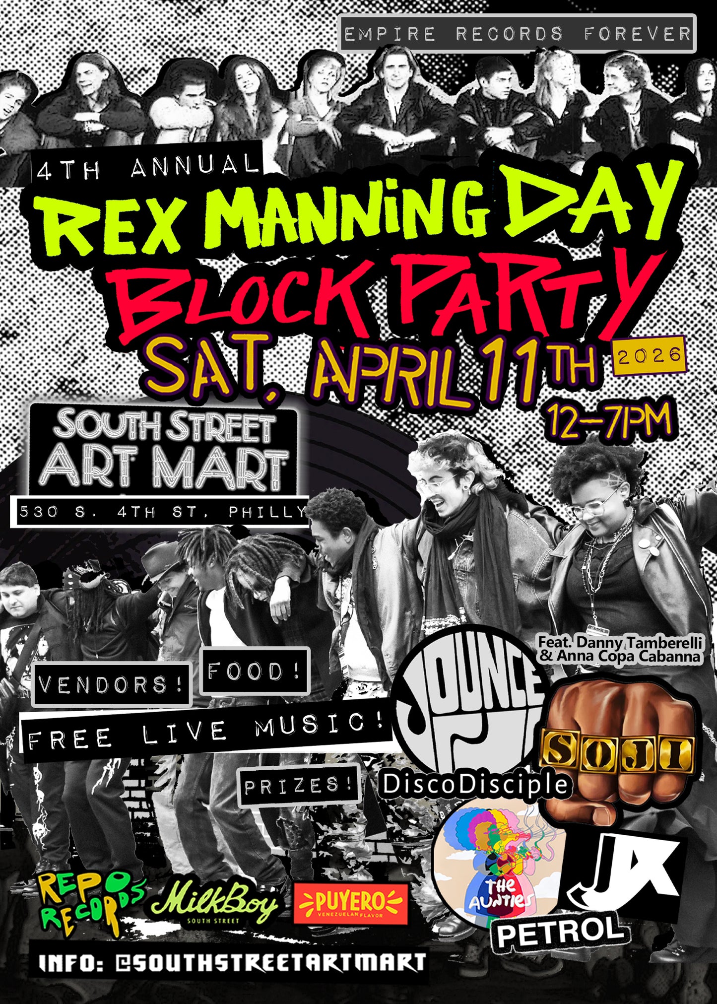 Damn the Man! Fundraiser T-SHiRT Empire Records Rex Manning Day 2026 Exclusive