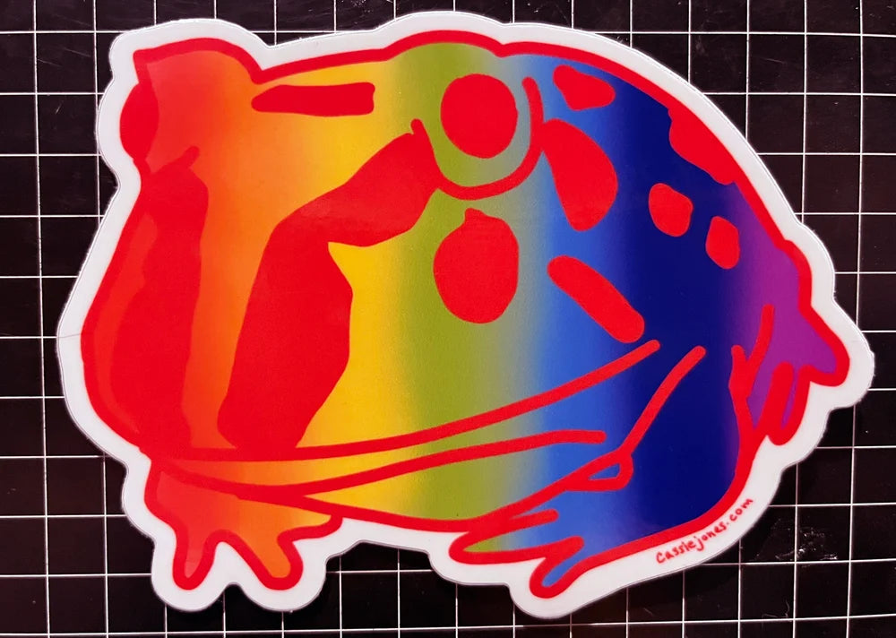 Rainbow Frog STICKER