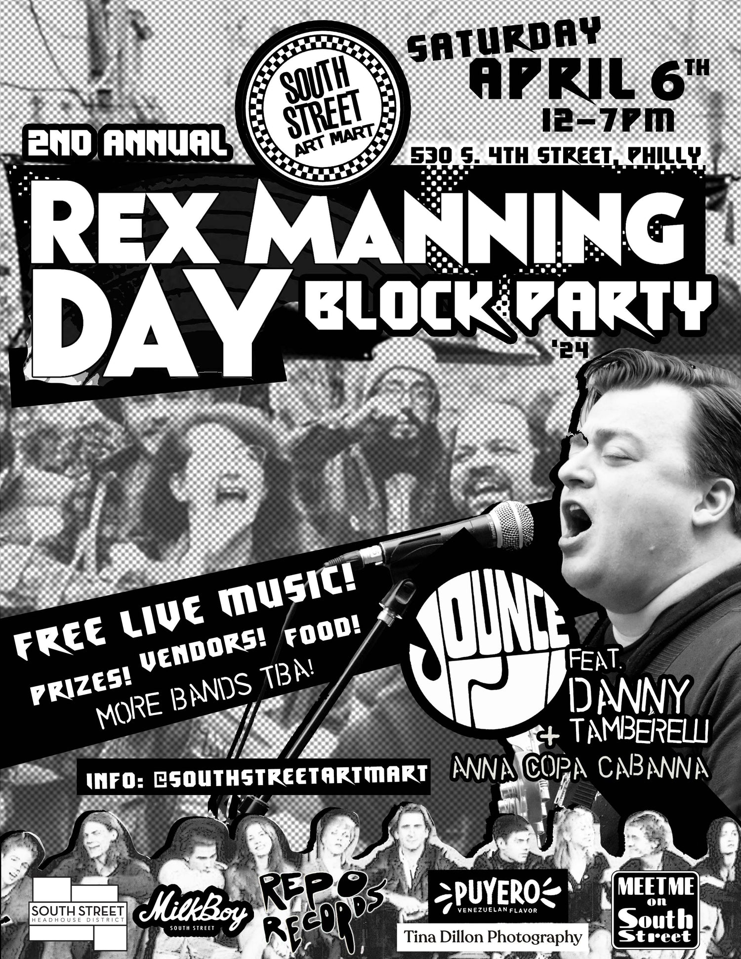 Rex Manning Day Block Party 2024 South Street Art Mart Saturday April 6th 