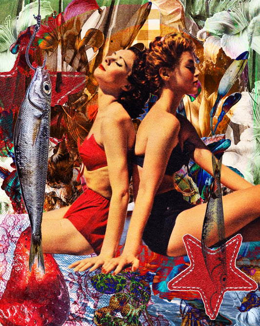 Star Sardines Collage PRINT