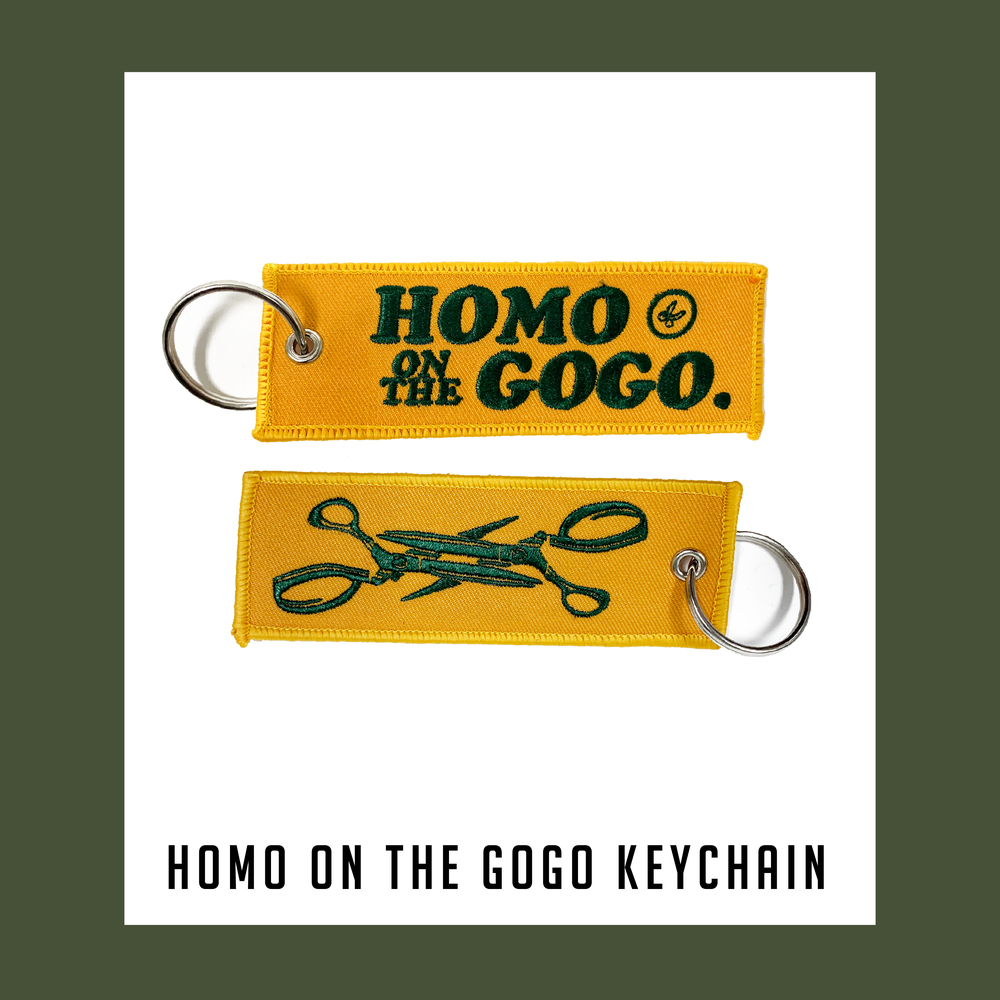 Homo on the Gogo FABRiC KEYCHAiN by Scissor Fiesta