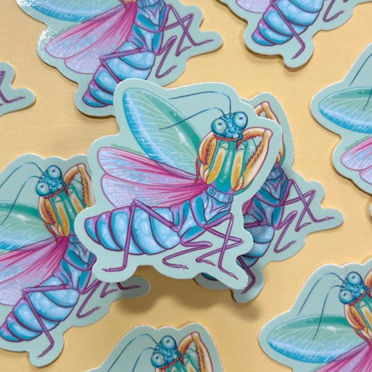 Praying Mantis STICKER by @SophieMargotArt