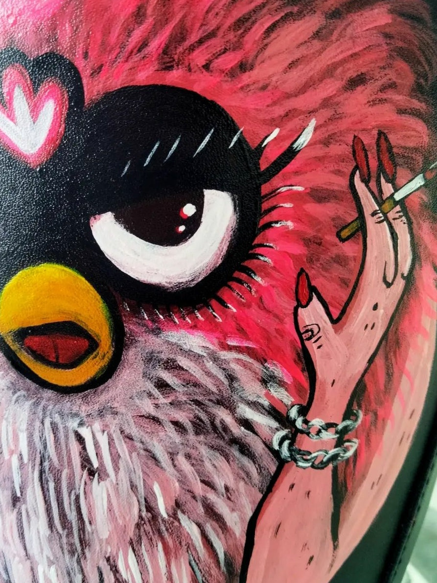 Sexy Furby Hand-painted Faux Leather BOOTS