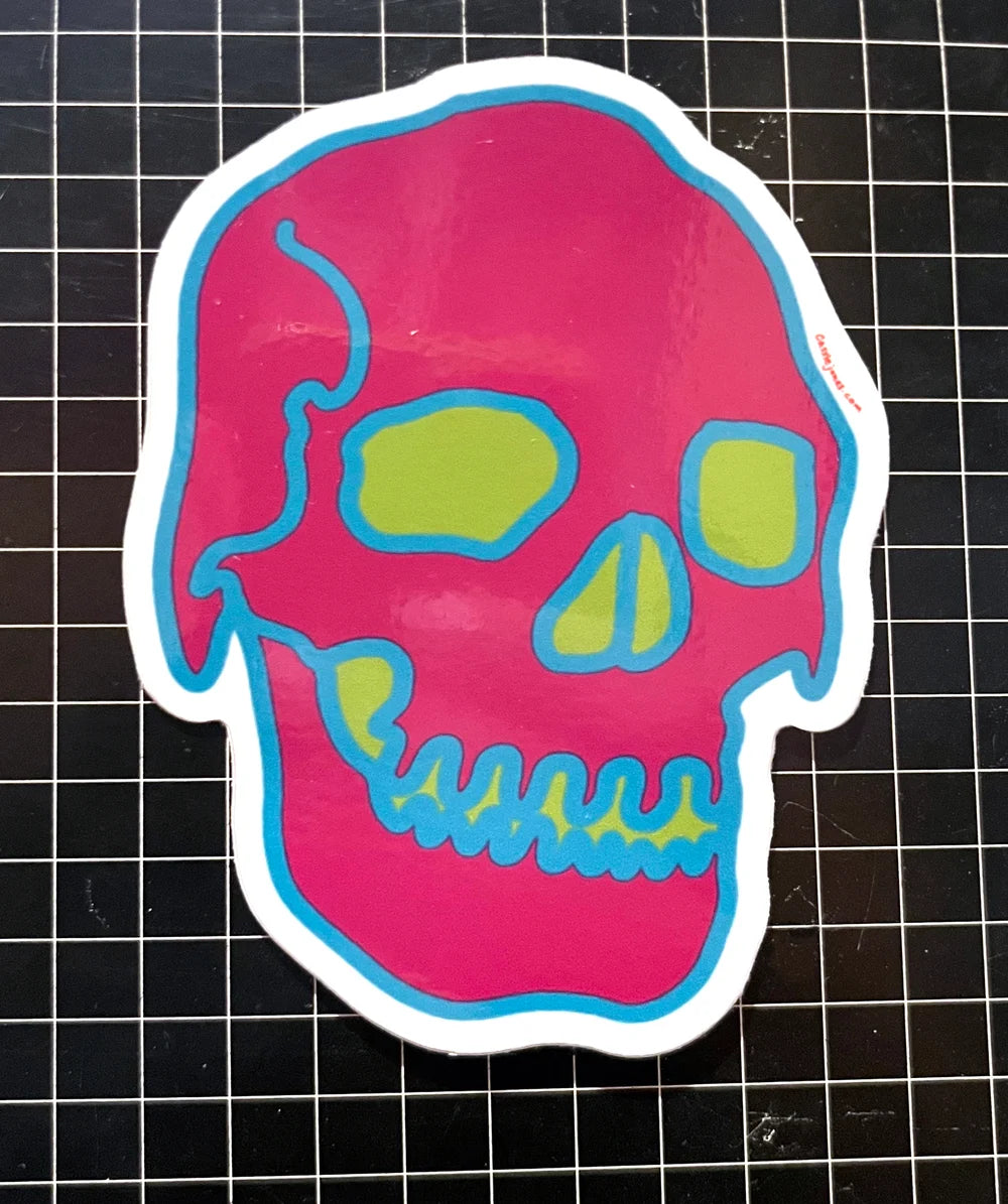 Pink Skull STICKER – SouthStreetArtMart