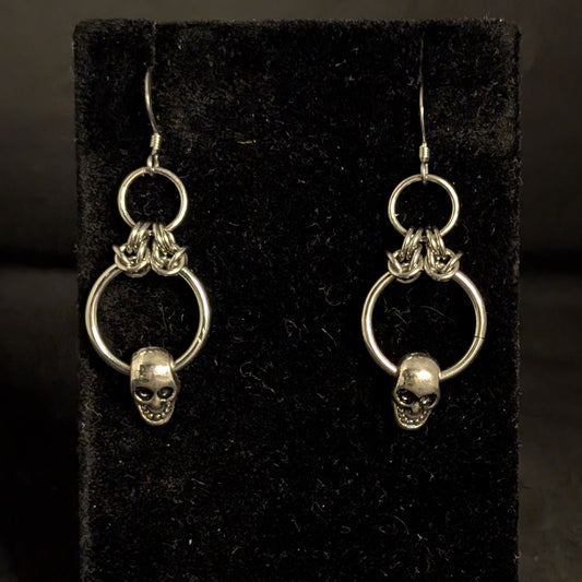 Skull Door Knockers double ring EARRiNGS by Sixth House Ego