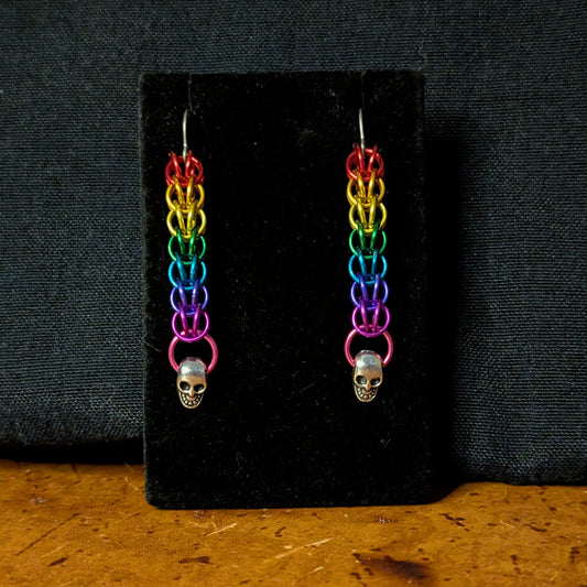 Rainbow Skull EARRINGS by Sixth House Ego