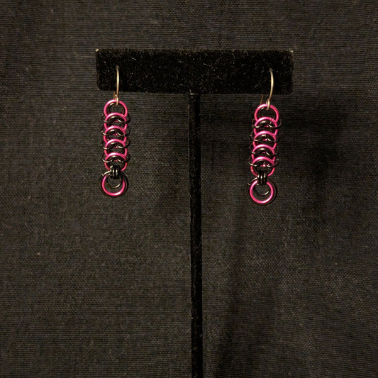 Pink & Black Spine EARRINGS by Sixth House Ego