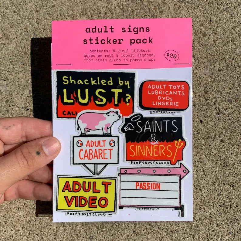 Adult Signs STICKER PACK