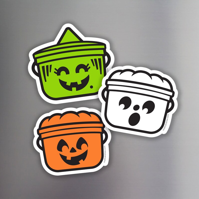 Boo Pails Flat MAGNET by mattcandraw