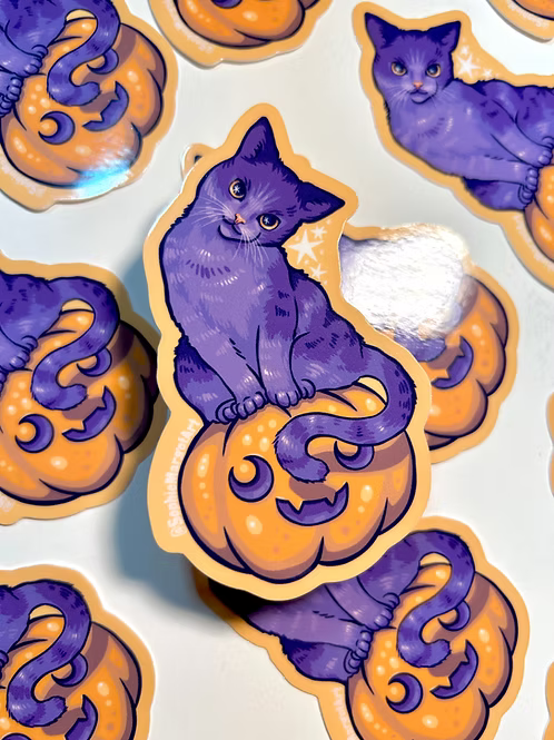 Halloween Cat STICKER
