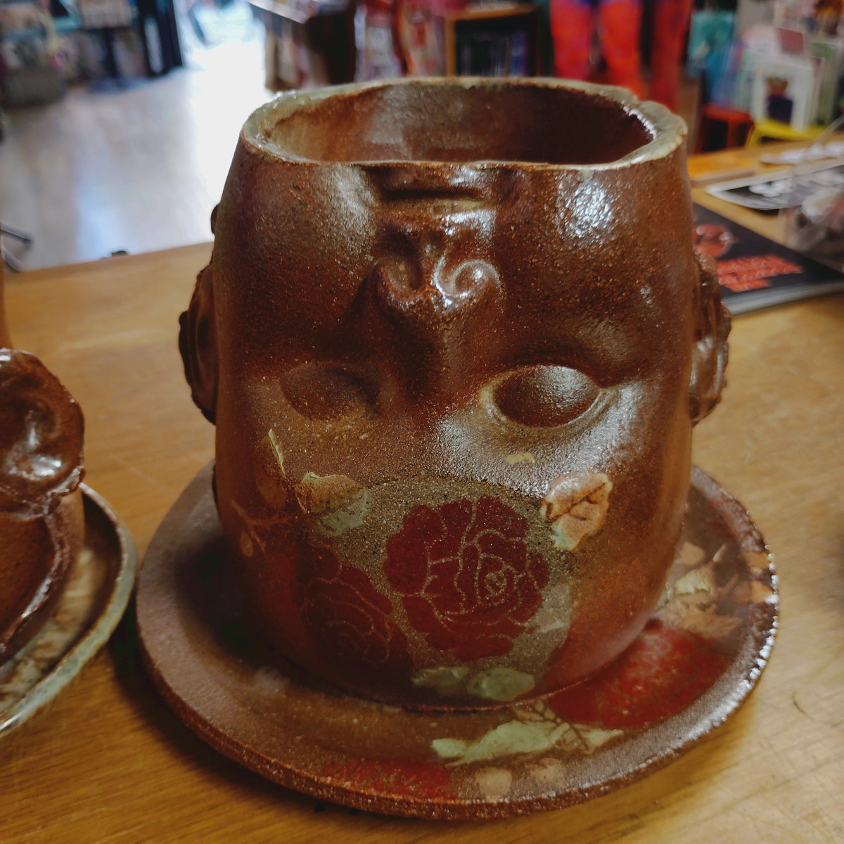 Ceramic Been Head PLANTER / FLOWER POT