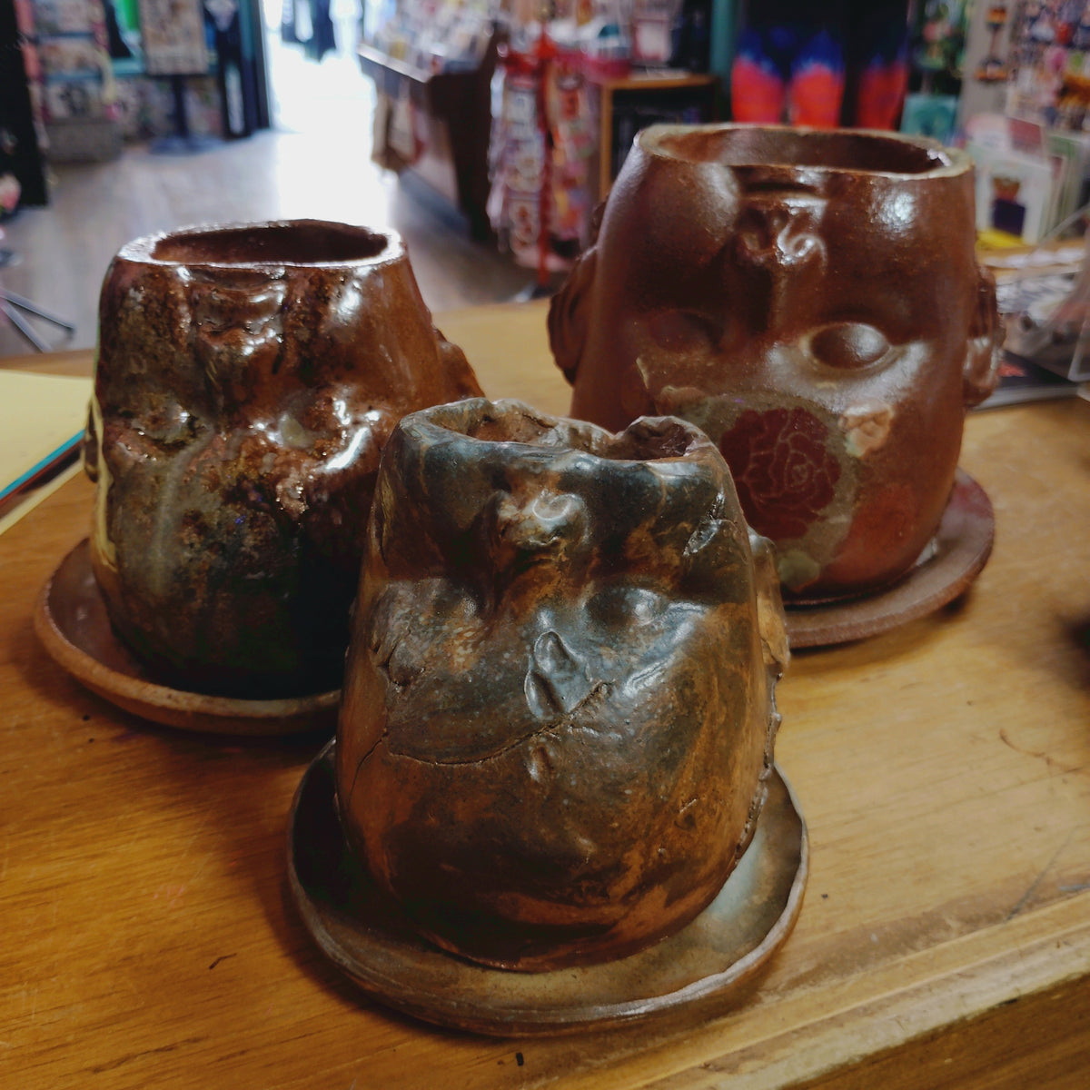 Ceramic Been Head PLANTER / FLOWER POT