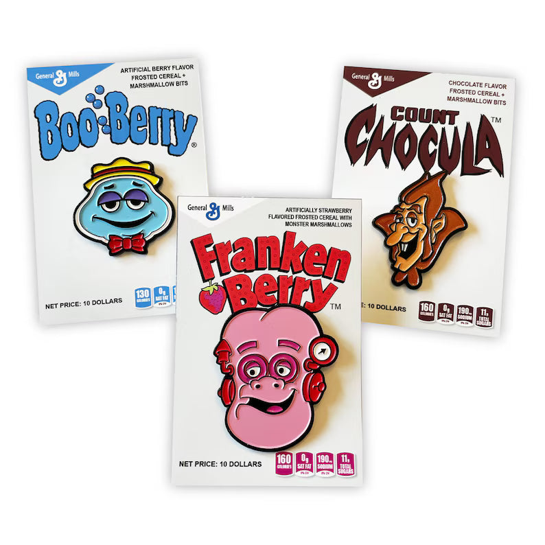 Retro Cereal Box ENAMEL PiN by mattcandraw