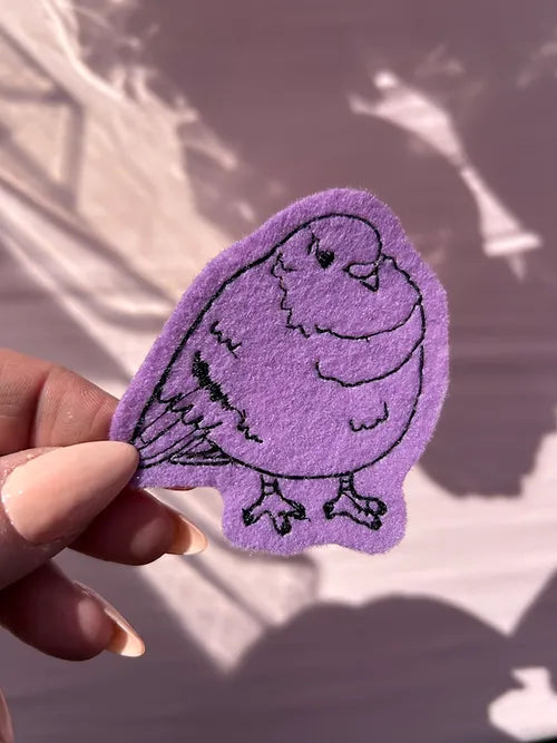 Chubby Pigeon PATCH by @SophieMargotArt