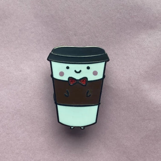 Kawaii Coffee to go ENAMEL PiN