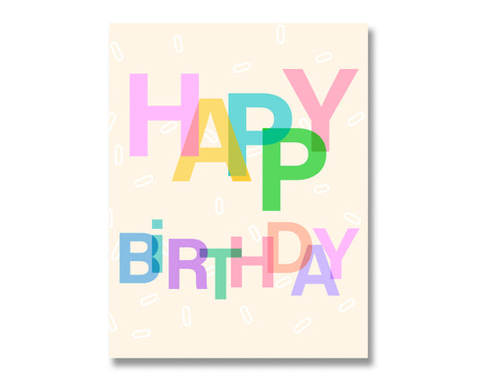 Pastel Happy Birthday CARD