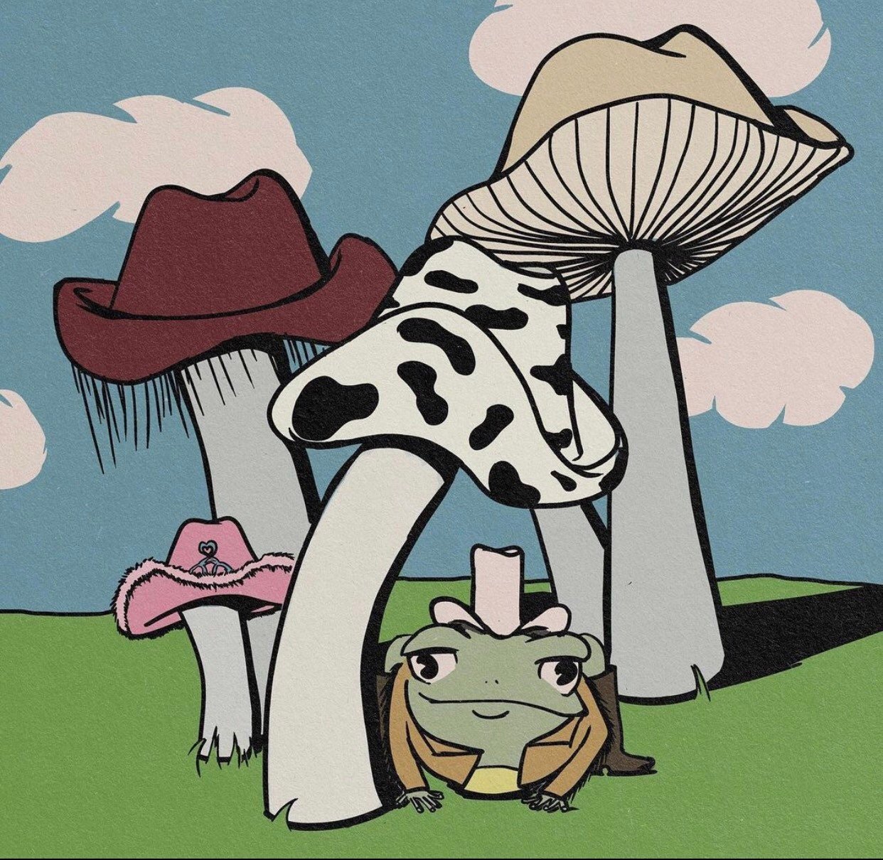 Cowboy Frog 8x8" PRiNT