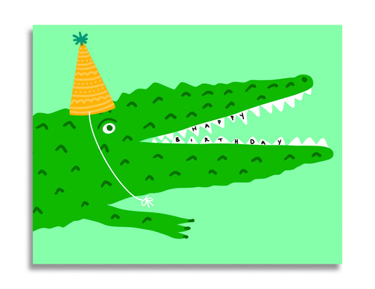 Happy Birthday Alligator CARD