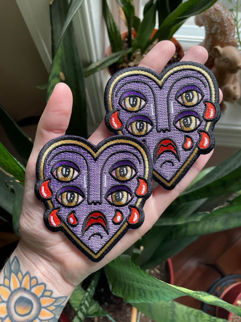 Crying Heart Iron-On PATCH