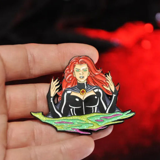 Dark Red Head ENAMEL PIN by Slayerfest 98