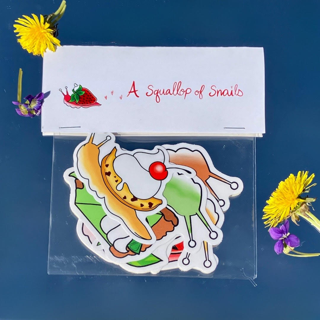 A Squallop of Snails Sticker Pack