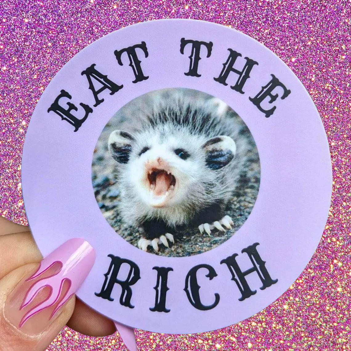 Eat the Rich (Opossum) STiCKER by Muchacha Fanzine
