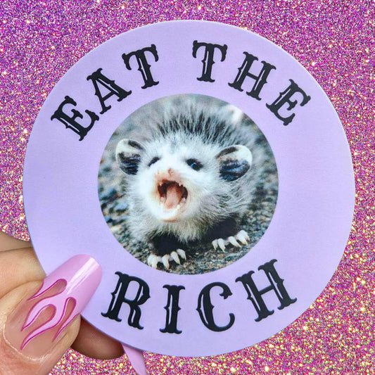 Eat the Rich (Opossum) STiCKER by Muchacha Fanzine