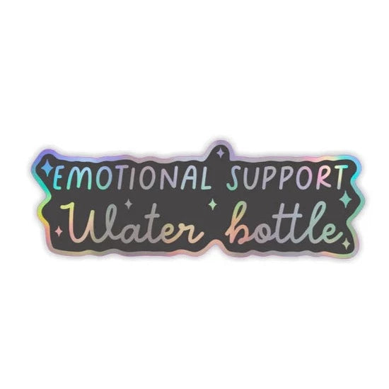 Emotional Support Water Bottle Holographic STICKER