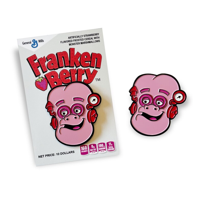 Retro Cereal Box ENAMEL PiN by mattcandraw