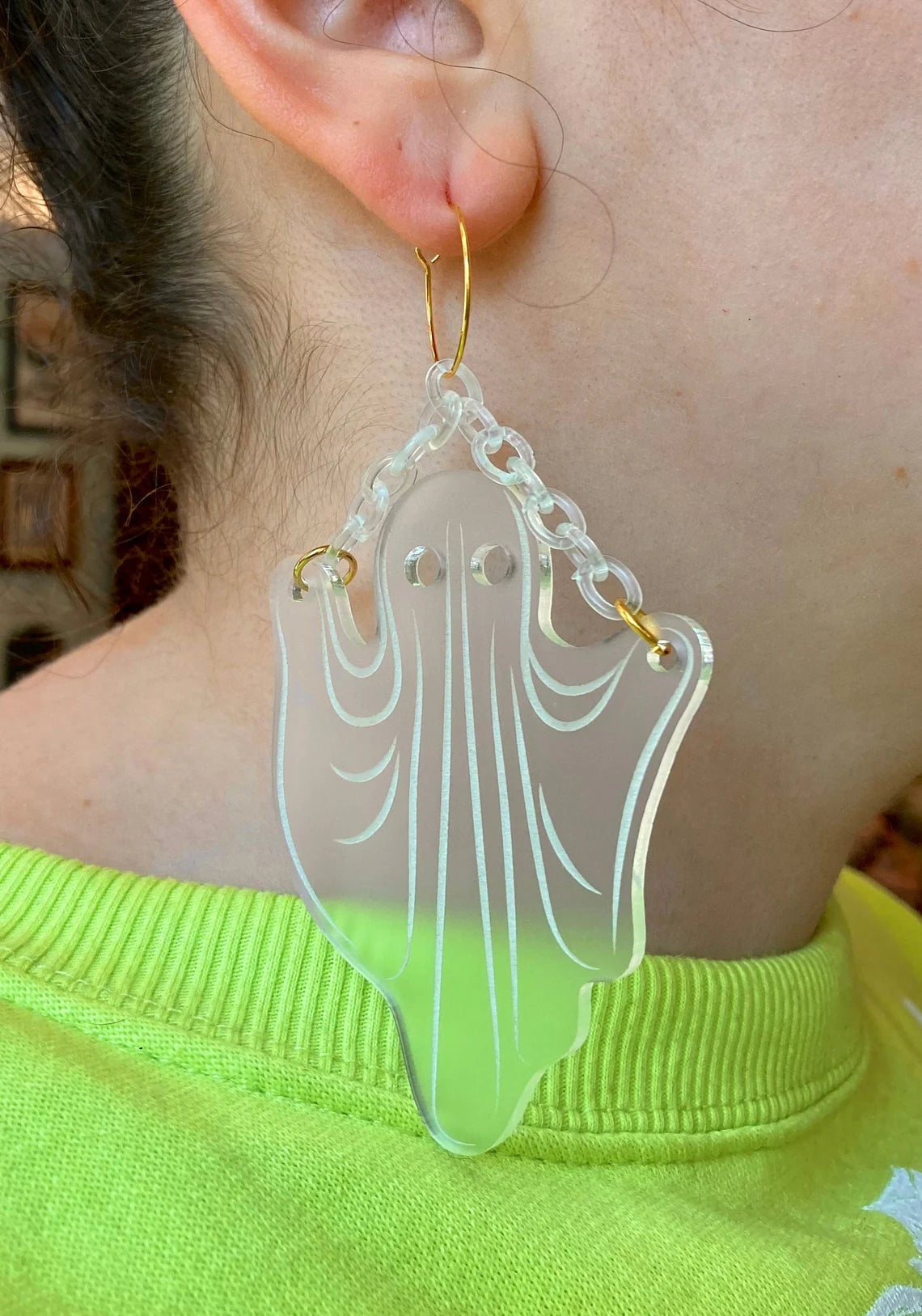 Large Ghost in Chains EARRINGS