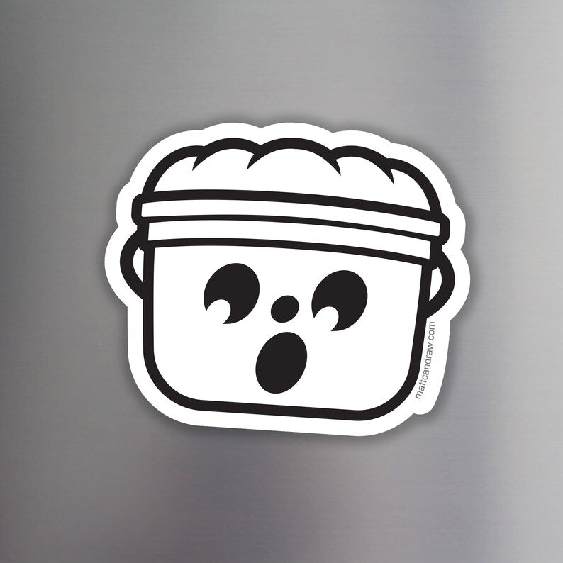 Boo Pails Flat MAGNET by mattcandraw