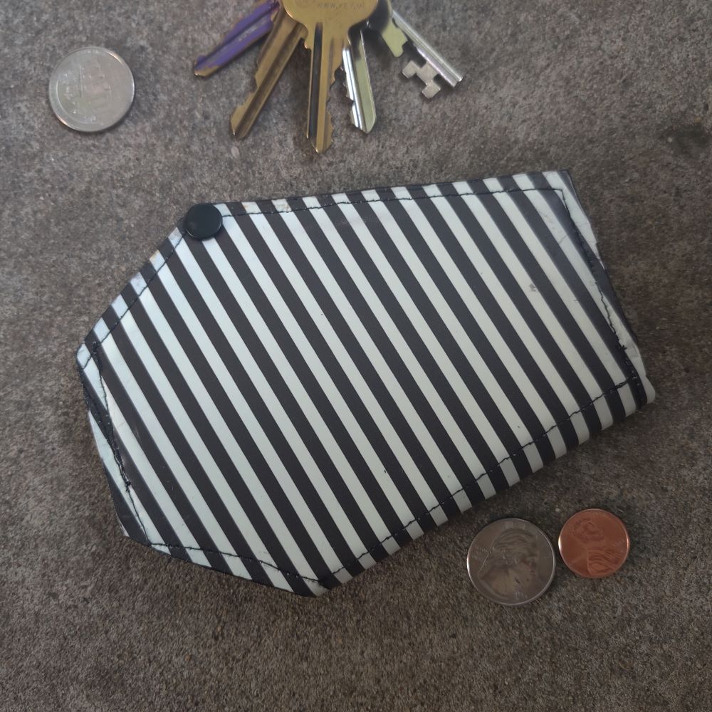 Striped Glow-in-the-Dark Vinyl Coffin WALLET