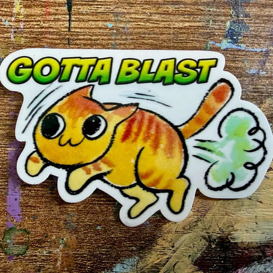 Gotta Blast Cat STICKER