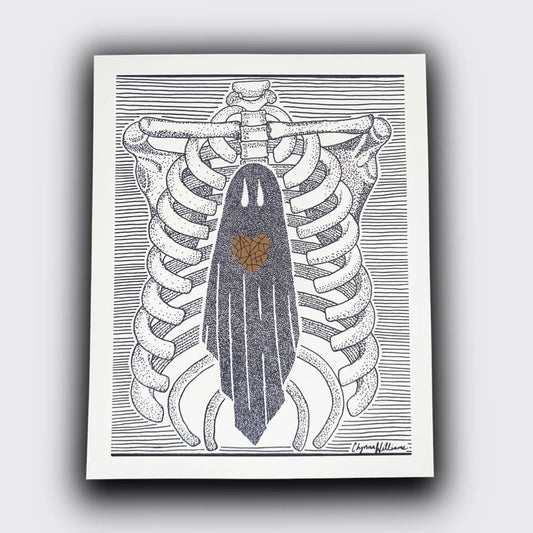 Heart Cage Ghost PRiNT by Solo Souls