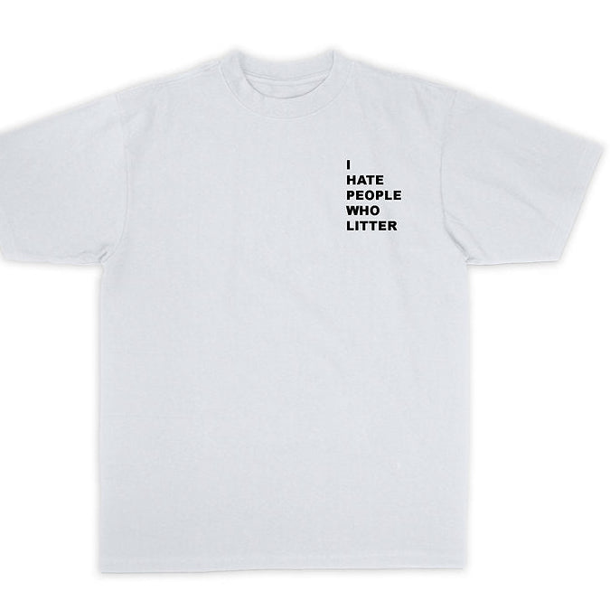 I Hate People Who Litter Crossword T-SHiRT by Bombardment