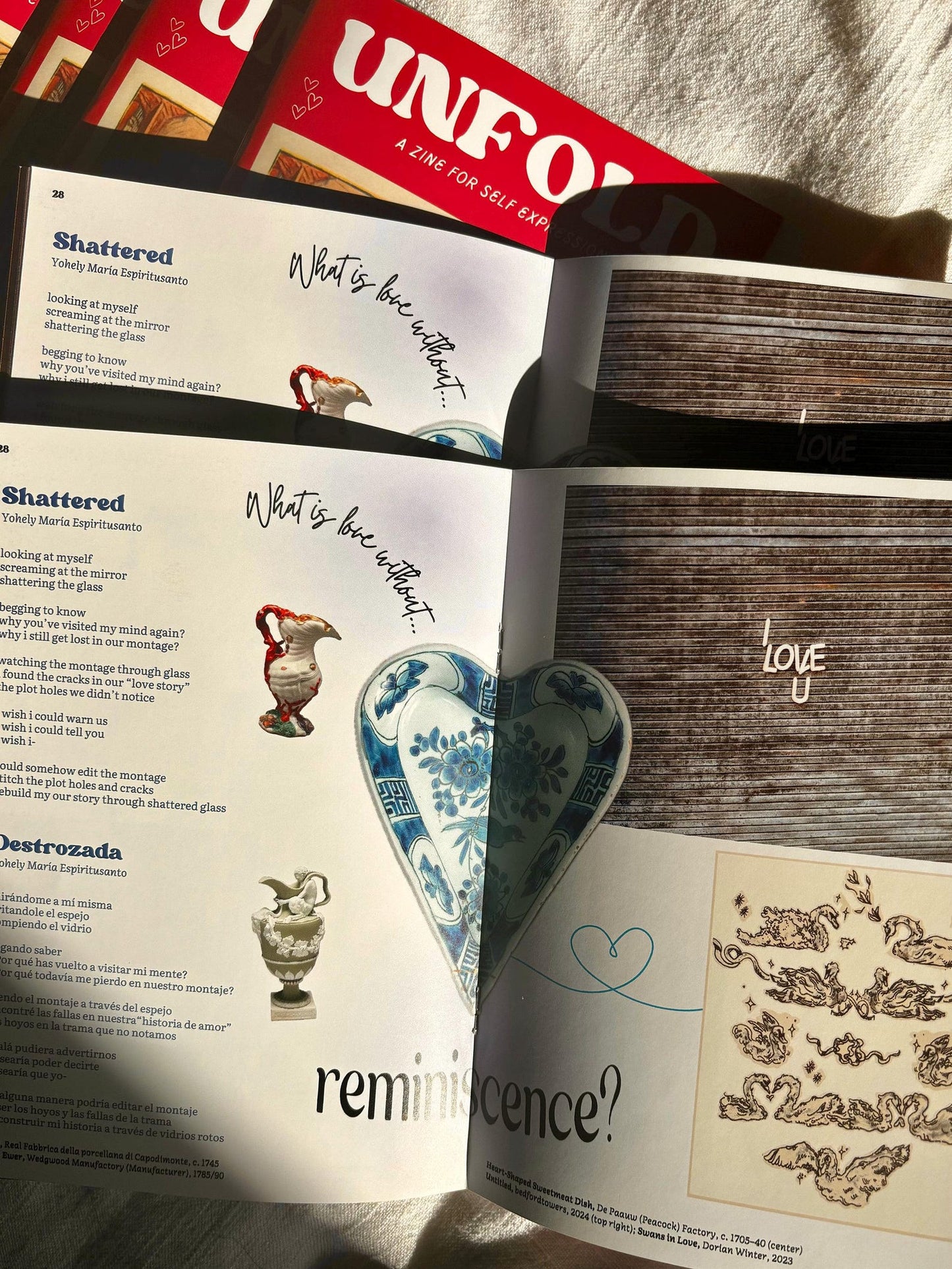 Unfold Issue No 01: Love Zine | Poetry, Art, Illustration, Photography Collaborative DIY Magazine | Inspo Book for Writers, Poets, Artists
