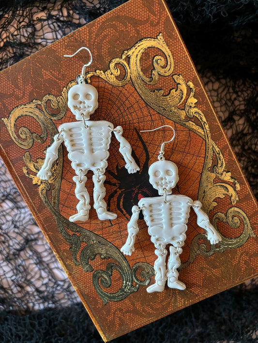 Hinged Skeleton EARRINGS by Gay Clay