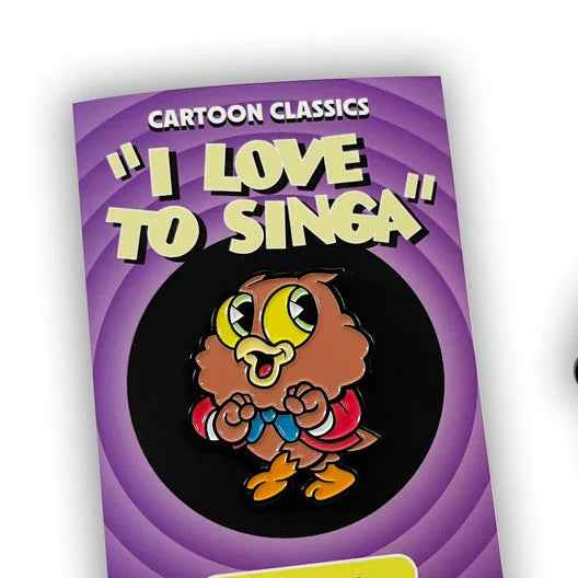 Owl I Love To Singa ENAMEL PiN by mattcandraw