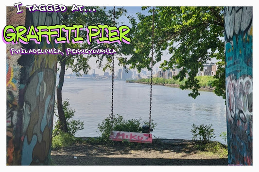 I Tagged at Graffiti Pier POSTCARD