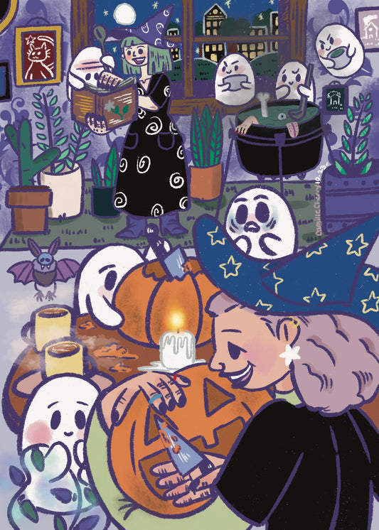 Halloween Party PRiNT by Camille Cherry