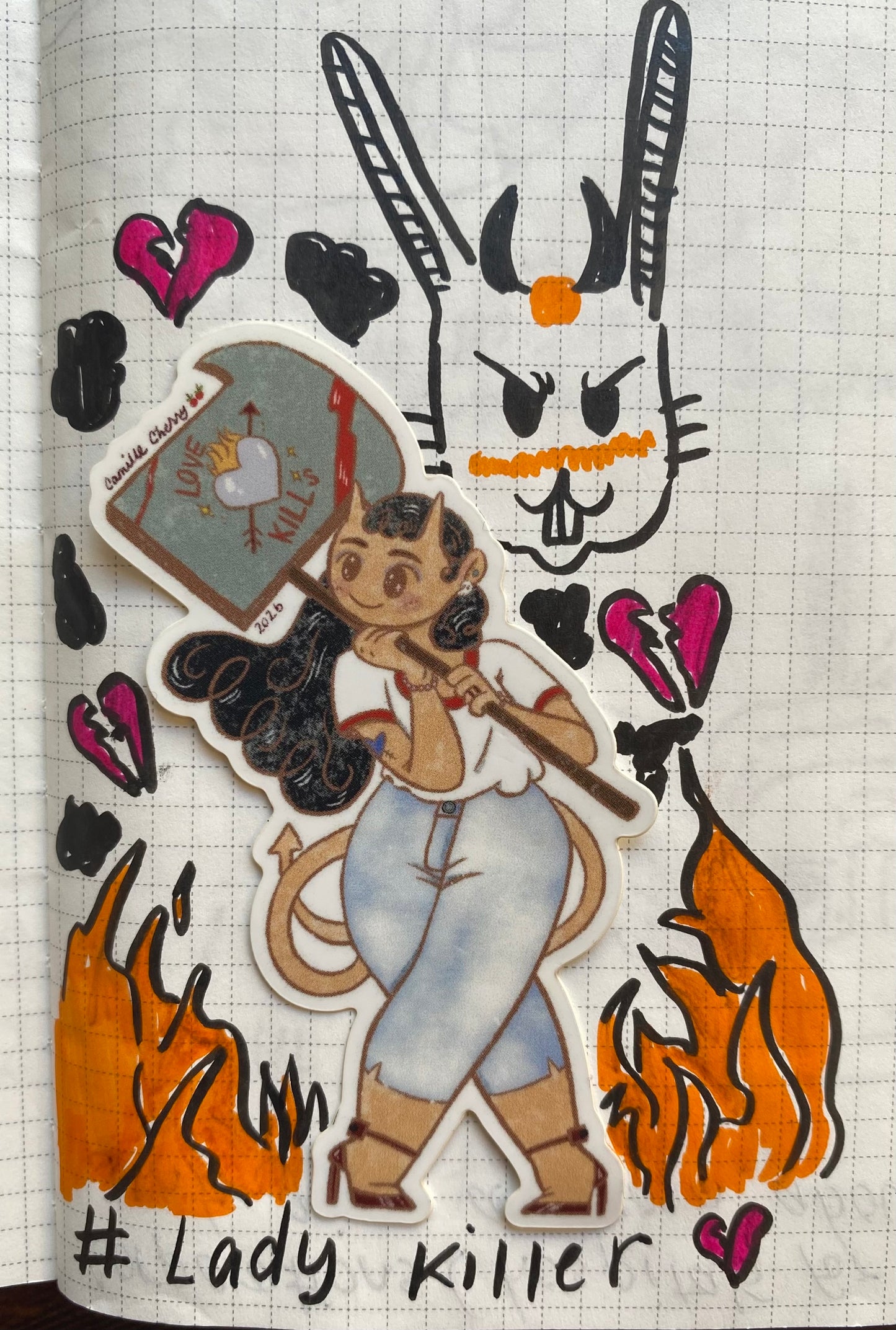 Love Kills STiCKER by Camille Cherry