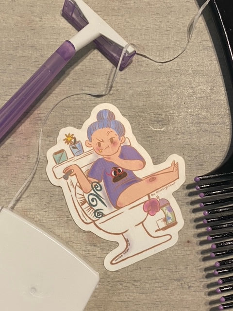 The Thinking Chair STiCKER by Camille Cherry