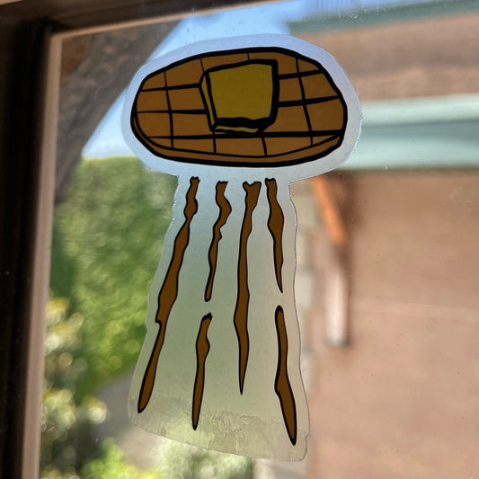 Waffle UFO STICKER