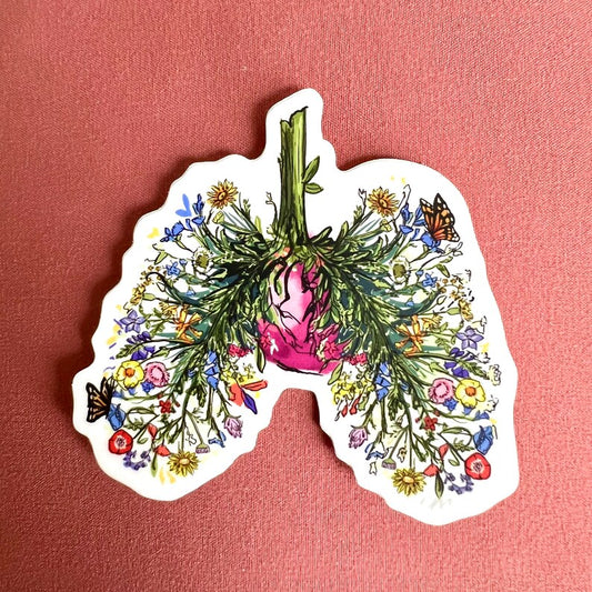 Floral Lungs STICKER