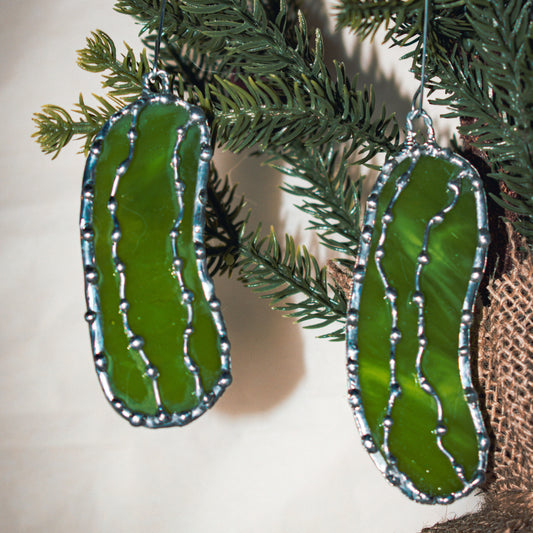 Pickle Stained Glass ORNAMENT/ WALL HANG