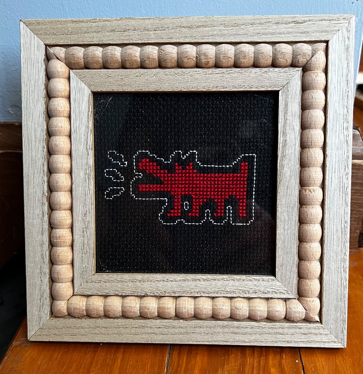 Keith Dog Framed Cross-Stitch
